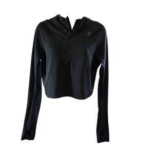 Adidas Women's Black‎ Cropped Hoodie
